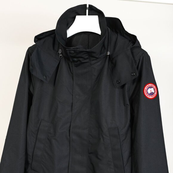 Canada Goose Crew Trench Black Zip Rain Jacket - Picture 4 of 14